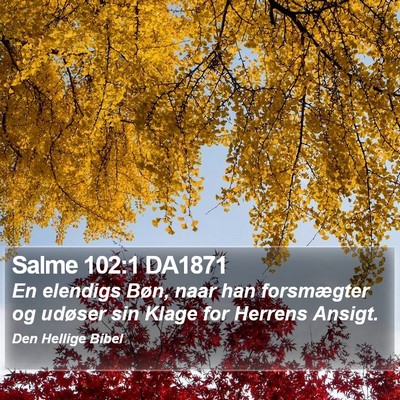 Salme 102:1 DA1871 Bible Verse Image