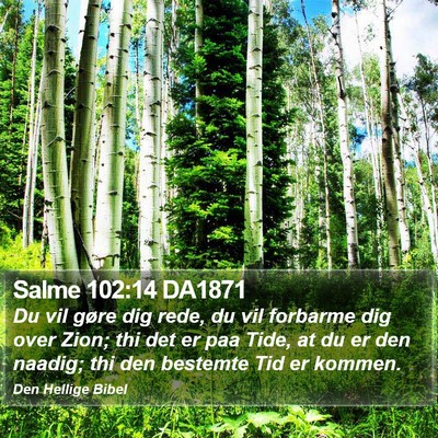 Salme 102:14 DA1871 Bible Verse Image