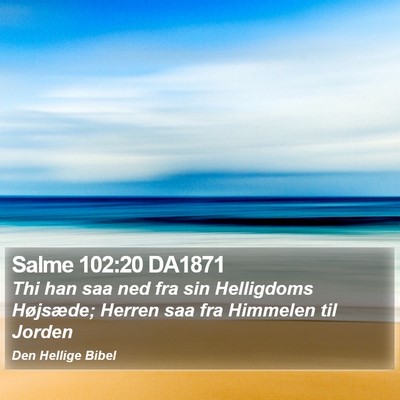 Salme 102:20 DA1871 Bible Verse Image