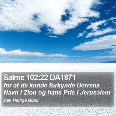Salme 102:22 DA1871 Bible Verse Image