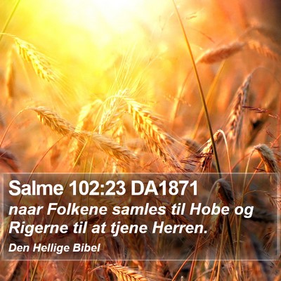 Salme 102:23 DA1871 Bible Verse Image