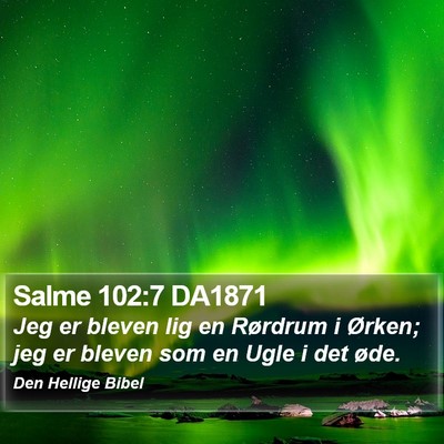 Salme 102:7 DA1871 Bible Verse Image