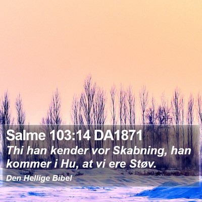 Salme 103:14 DA1871 Bible Verse Image