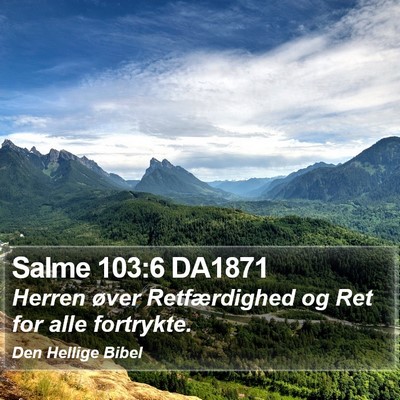 Salme 103:6 DA1871 Bible Verse Image