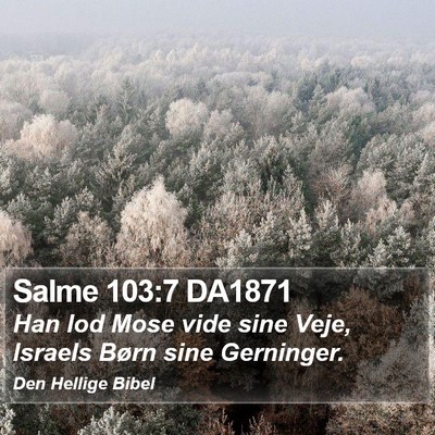 Salme 103:7 DA1871 Bible Verse Image