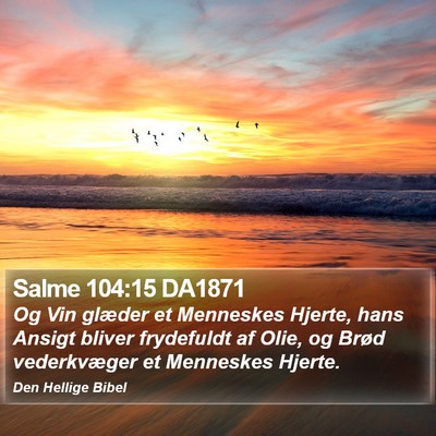 Salme 104:15 DA1871 Bible Verse Image