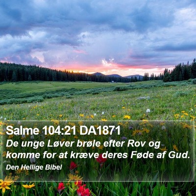 Salme 104:21 DA1871 Bible Verse Image