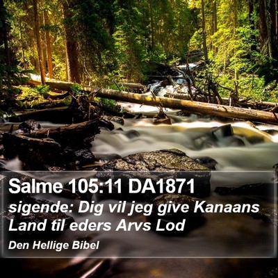 Salme 105:11 DA1871 Bible Verse Image