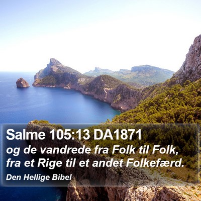Salme 105:13 DA1871 Bible Verse Image