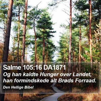 Salme 105:16 DA1871 Bible Verse Image
