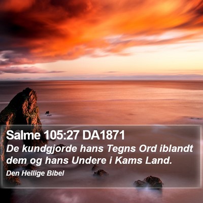 Salme 105:27 DA1871 Bible Verse Image