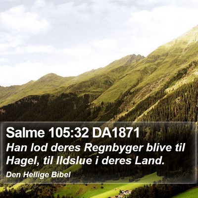 Salme 105:32 DA1871 Bible Verse Image