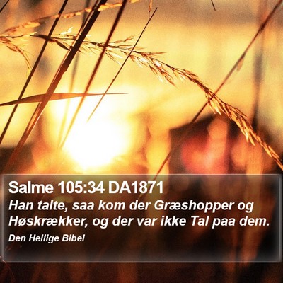 Salme 105:34 DA1871 Bible Verse Image