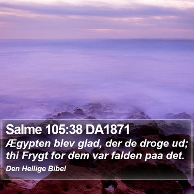 Salme 105:38 DA1871 Bible Verse Image