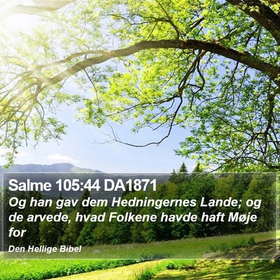 Salme 105:44 DA1871 Bible Verse Image