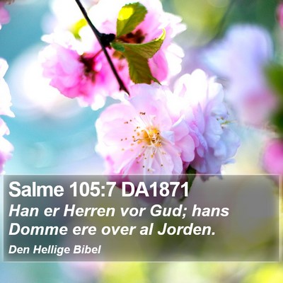 Salme 105:7 DA1871 Bible Verse Image
