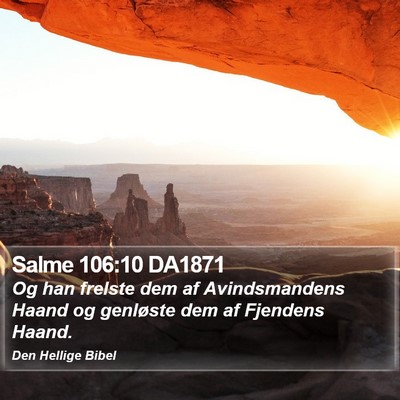 Salme 106:10 DA1871 Bible Verse Image