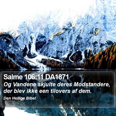 Salme 106:11 DA1871 Bible Verse Image
