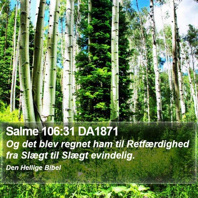Salme 106:31 DA1871 Bible Verse Image