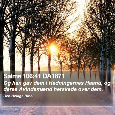 Salme 106:41 DA1871 Bible Verse Image
