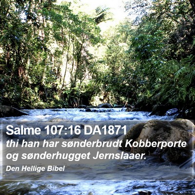 Salme 107:16 DA1871 Bible Verse Image
