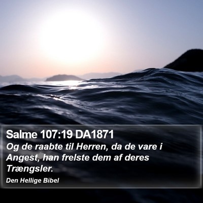 Salme 107:19 DA1871 Bible Verse Image