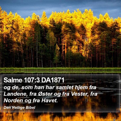 Salme 107:3 DA1871 Bible Verse Image