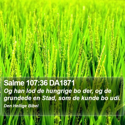 Salme 107:36 DA1871 Bible Verse Image