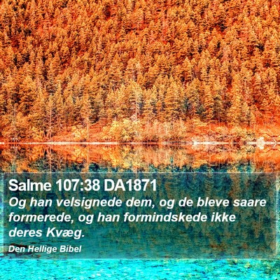 Salme 107:38 DA1871 Bible Verse Image
