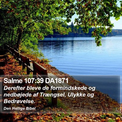 Salme 107:39 DA1871 Bible Verse Image