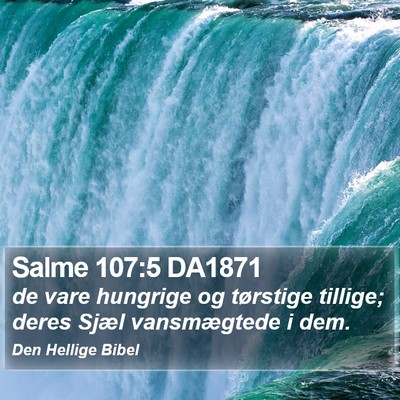 Salme 107:5 DA1871 Bible Verse Image