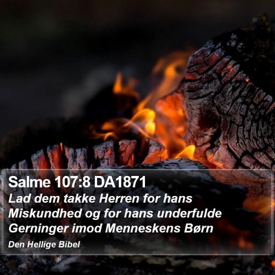 Salme 107:8 DA1871 Bible Verse Image