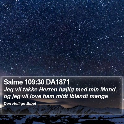 Salme 109:30 DA1871 Bible Verse Image