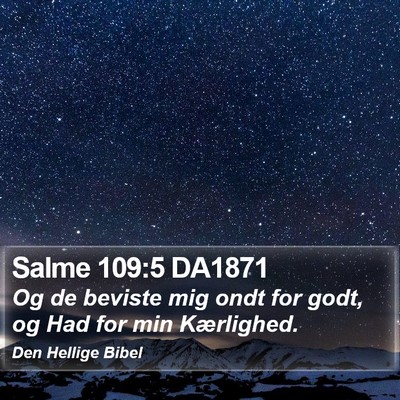 Salme 109:5 DA1871 Bible Verse Image