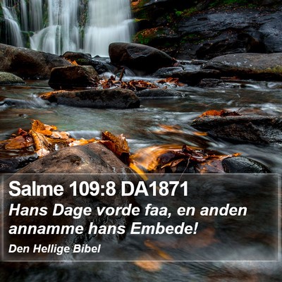 Salme 109:8 DA1871 Bible Verse Image