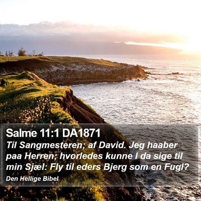 Salme 11:1 DA1871 Bible Verse Image
