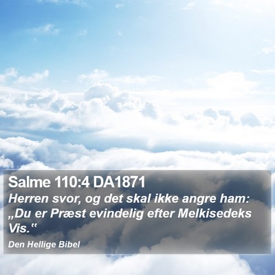 Salme 110:4 DA1871 Bible Verse Image
