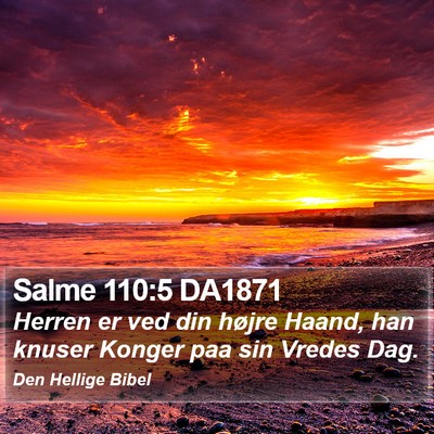 Salme 110:5 DA1871 Bible Verse Image