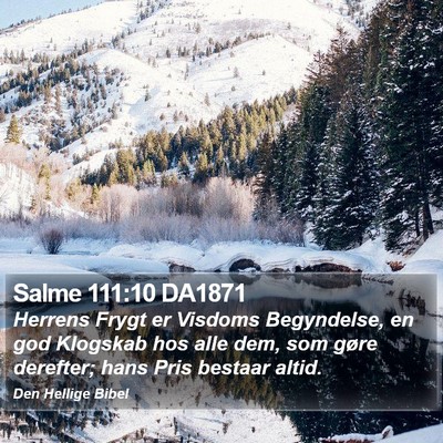 Salme 111:10 DA1871 Bible Verse Image