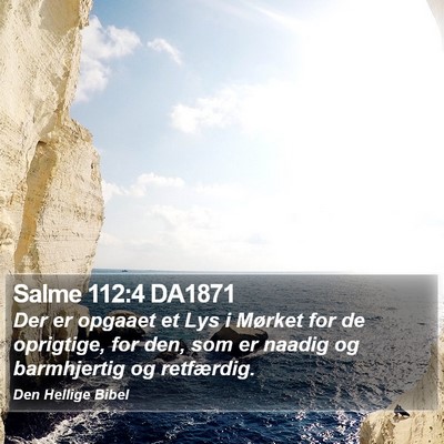 Salme 112:4 DA1871 Bible Verse Image