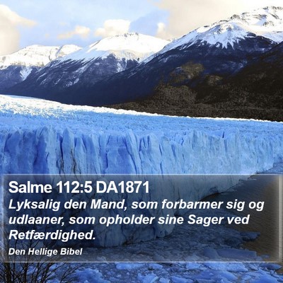 Salme 112:5 DA1871 Bible Verse Image