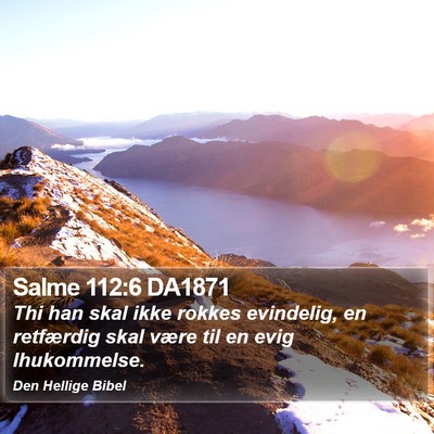 Salme 112:6 DA1871 Bible Verse Image