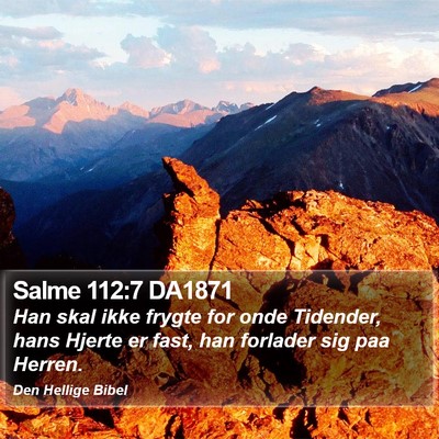 Salme 112:7 DA1871 Bible Verse Image