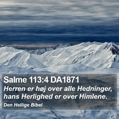 Salme 113:4 DA1871 Bible Verse Image