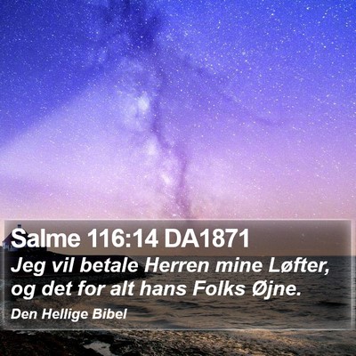 Salme 116:14 DA1871 Bible Verse Image