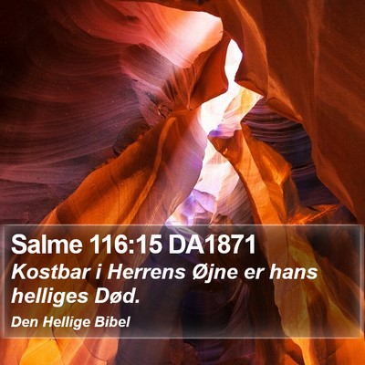 Salme 116:15 DA1871 Bible Verse Image
