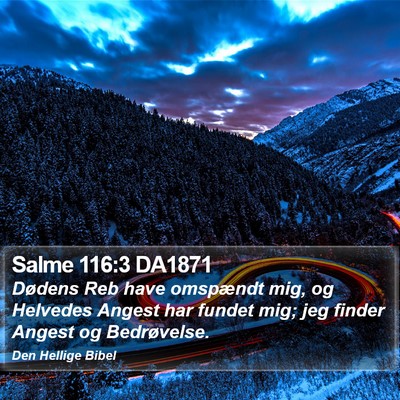 Salme 116:3 DA1871 Bible Verse Image