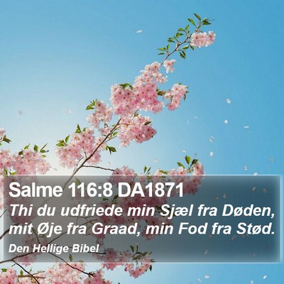Salme 116:8 DA1871 Bible Verse Image