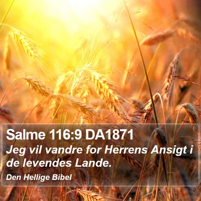 Salme 116:9 DA1871 Bible Verse Image