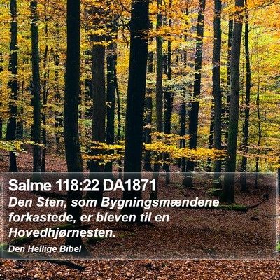 Salme 118:22 DA1871 Bible Verse Image